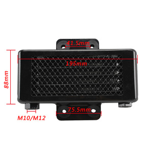 Refroidisseur d'huile Zuqing à 6 couches avec couvercle en maille noir M10 M12 pour système de refroidissement de moteur de moto - Product Image 2