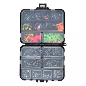 Ensemble d'Équipement de Pêche 165pcs, 213pcs, Kit d'Hameçons et Leurres <span class=keywords><strong>pour</strong></span> Pêche <span class=keywords><strong>en</strong></span> Mer et Roche avec Boîte, Accessoires de Pêche - Product Image 6
