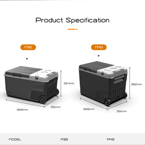 Réfrigérateur de voiture électronique, petit compresseur M30 30l dc alimentation batterie 12v réfrigérateur de camping portable double zone congélateur - Product Image 3