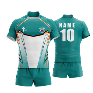 Chemises de rugby personnalisées OEM de haute qualité Nouveau design Uniforme de rugby Vêtements d'équipe Maillot de rugby à logo imprimé - Product Image 5