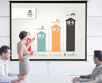 Pantalla de Proyección Portátil 3D FUTURE WS60-WS150 de 120 Pulgadas, Ligera, para Interiores, Blanca Mate, Desplegable, para Montaje en Techo o Pared, ALR, para el Hogar
