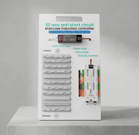 Contrôleur de lampe à induction intelligente pour marches d'escalier, 32 canaux, en plastique, 32 marches, éclairage progressif LED pour marches