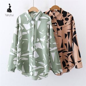 Kemeja Wanita Lengan Panjang Model Longgar Ukuran Besar, Bahan Polyester 120gr,  Cetak 3D,  Penjualan Terlaris,  Kemeja Fashion Wanita - Product Image 3