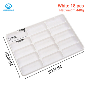 Estuche de exhibición de lentes ópticas de plástico duradero de 15 parcelas, caja de almacenamiento de gafas de sol blancas, soporte organizador de exhibición - Product Image 4