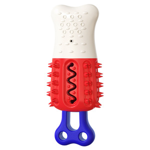 Juguete interactivo de goma con forma de paleta de helado para masticar y limpiar dientes de perro, ideal para la dentición y el movimiento. - Product Image 5