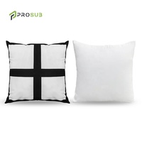 Housse de coussin à sublimation Prosub, design personnalisé, DIY, vierge, 4 panneaux, polyester, 16 pouces