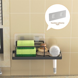 Étagères de cuisine modernes pour hôtels, écologiques, murales, pour égouttoir et rangement de torchons, sans perçage, pour assaisonnements, accessoires d'évier - Product Image 2