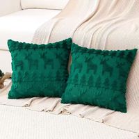 Housse de coussin décorative en peluche douce et moelleuse pour sapin de Noël, style bohème pour canapé, chambre à coucher, décoration de la maison, cadeaux du Nouvel An