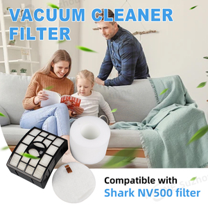 Kit de filtres de rechange en coton pour aspirateur Shark NV500, filtres de remplacement domestiques, filtre haute efficacité, capture jusqu'à - Product Image 6