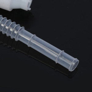 Bomba de aceite manual de plástico para champú, gel de ducha, jabón lavavajillas, bomba de agua con tubo de descarga de 1/2 pulgada, color blanco, número de pieza 7802 - Product Image 3