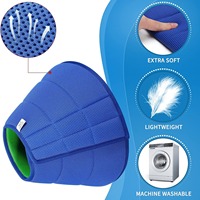 Multi Sizes Soft Mesh Dog Cone Collar pour après chirurgie Respirant Dog Cat Pet Elizabethan Collar Adjustable Dog Recovery Collar