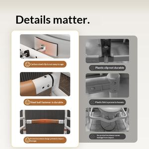 Barre d'appui <span class=keywords><strong>de</strong></span> toilette moderne <span class=keywords><strong>pour</strong></span> personnes âgées, réglable, sans perçage, capacité 150 kg, aide à se lever - Product Image 4