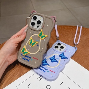 Housse de Téléphone TPU Filles avec <span class=keywords><strong>Corde</strong></span> pour Redmi A3 A5 14C 13C, Décoration Papillon Tendance pour <span class=keywords><strong>iPhone</strong></span> 17 16 15 14 13 12 <span class=keywords><strong>11</strong></span> - Product Image 3