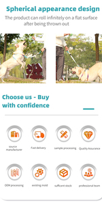 Jouet à mâcher pour chien en caoutchouc résistant, non toxique, balle résistante aux morsures, favorise la santé dentaire - Product Image 3
