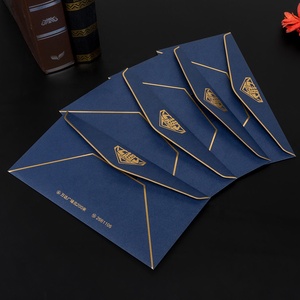 Şirket zarf mat siyah kağıt logo sıcak folyo A6 boyutu özel boyut baskılı kart tutucu - Product Image 4