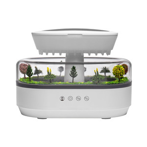 Regenwasser Duft Ent fetter Smart Cool Mist Weißes Rauschen Mini Pflanzen landschaft Regentropfen Luftbe feuchter <span class=keywords><strong>Aroma</strong></span> diffusor - Product Image 5
