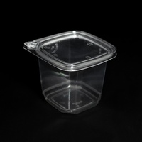 Op maat gemaakte 24oz tamper-evident transparante wegwerp plastic verpakkingsdoos met deksel voor verse salades, kruiden, fruit, noten en andere.