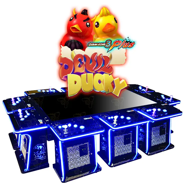 2024 Crazyซอฟต์แวร์ใหม่มาถึงตารางตู้100นิ้ว10ผู้เล่นOcean KingปลาเกมDevil Ducky