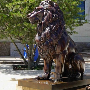 <span class=keywords><strong>Precio</strong></span> bajo Decoración de jardín Metal Animal Bronce Escultura León Tamaño real Bronce León Escultura - Product Image 2
