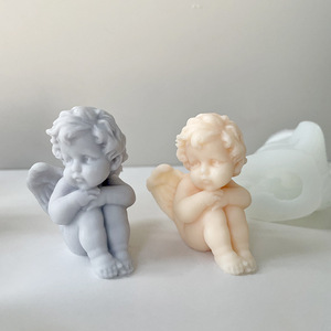 Venta al por mayor DIY Angel Baby Moldes <span class=keywords><strong>de</strong></span> <span class=keywords><strong>silicona</strong></span> para hacer velas y jabón Herramientas para pasteles - Product Image 4