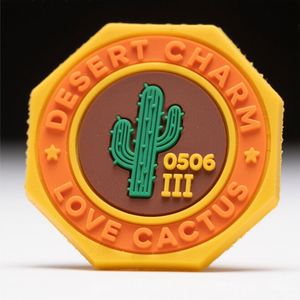 Parches Termoadhesivos de PVC con Logotipo Personalizado al por Mayor, Parches de Goma Suave con Forma de Corazón y Flor, Diseño de Transferencia de Calor para Ropa y Gorras - Product Image 1