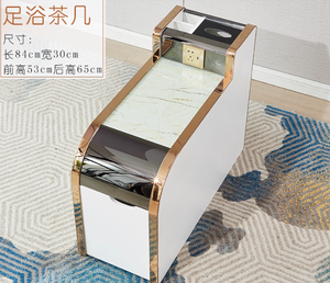 Economical <b>Portable</b> Stainless Steel Beauty Small Coffee <b>Table</b> Manicure Corner Sauna Foot Massage Wash Cabinet for Spa Home Use - Product Image 4