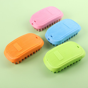 <b>Pet</b> Bath <b>Brush</b> TPR Massage <b>Brush</b> For Dog Grooming Hair Removal Silicone <b>Pet</b> Care Tool - Product Image 3