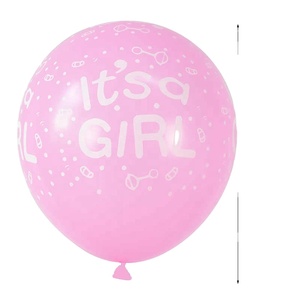 Ballon en latex « C'est un garçon » ou « C'est une fille » pour le <span class=keywords><strong>1er</strong></span> <span class=keywords><strong>anniversaire</strong></span> du bébé, ballons roses/bleus pour mariage, fête prénatale, décoration de fête, globos - Product Image 4