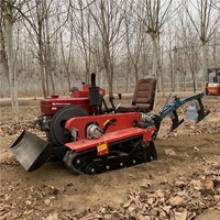 Tracteur agricole à chenilles 4x4 de 25-50 CV avec moteur pour le labour et le creusement de fossés sur rizières et terres arides