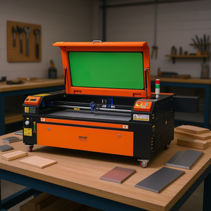 Machine de gravure et de découpe laser CO2 Vevor 24 x 35 pouces 60W avec assistance pneumatique, compatible LightBurn, gravure sur aluminium - Product Image 2