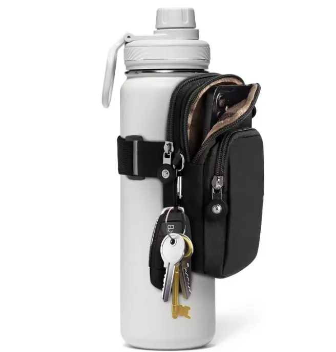 BSCI pabrik menyesuaikan alat kecil kantong botol air tas Gym selempang untuk ponsel botol air kantong lengan