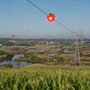 Esferas de Advertencia FRP con Indicadores Visuales, Luz LED Intermitente, Mejora la Visibilidad para Pilotos y Controladores de Tráfico Aéreo - Product Image 1