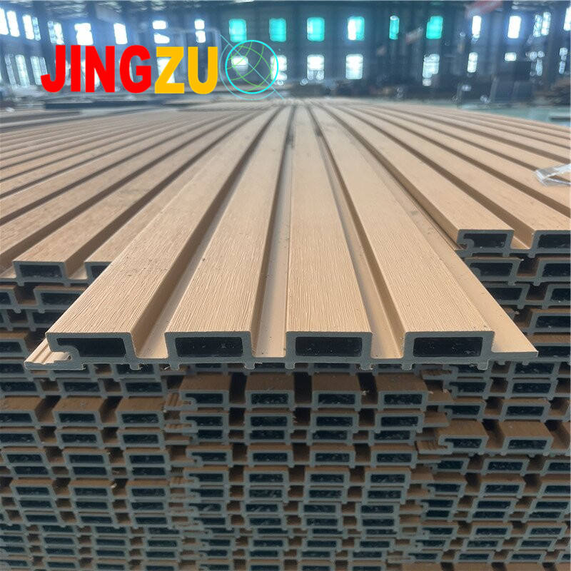 Outdoor WPC Hollow Wall Cladding 3D Fluted Wall Panel Exterior ...