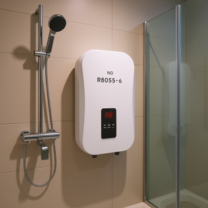 Chauffe-eau électrique instantané R8055 6 7000W 220V mural à commande tactile avec écran LED, chauffage rapide, blanc - Product Image 2
