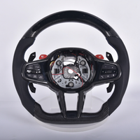 Roda kemudi kulit serat karbon, untuk BMW M2/M3/M4 X3 X5 G87 G80 G82 G20 G21 2020-2024, desain LCI kinerja olahraga