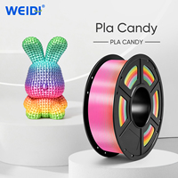 Filament WEIDI PLA pour impression 3D, couleur dégradée bonbon, fil plastique PLA dégradé 1,75 mm, matériau écologique