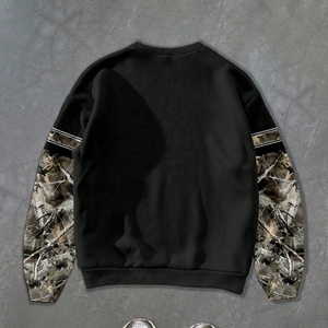 Proveedor OEM, Camisetas de Cuello Redondo de Alta Calidad, Estampado de Camuflaje Digital Personalizado, Camiseta Casual de Manga Larga de Doble Capa para Hombre - Product Image 2