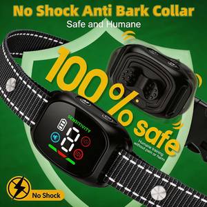 <span class=keywords><strong>Collier</strong></span> <span class=keywords><strong>anti</strong></span>-<span class=keywords><strong>aboiement</strong></span> pour chien avec écran LCD, sans choc, électrique, rechargeable, étanche, avec mode d'entraînement sonore et par vibration - Product Image 3