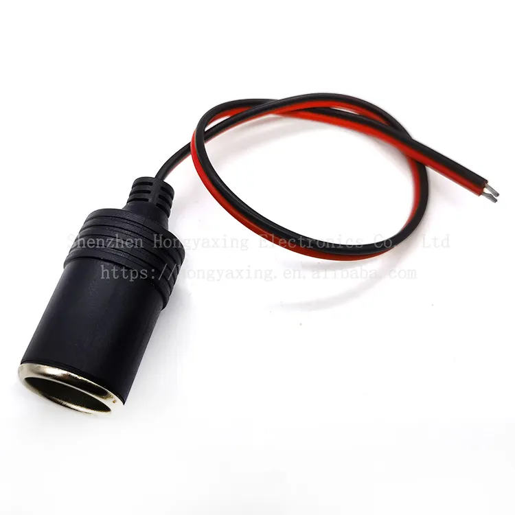 12V/24V Cigarette lighter female socket car cigarette lighter socket wiring, car charger connector wire