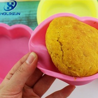 Moules de cuisson à gâteau en silicone pour fondant en forme de coeur de qualité alimentaire, couleur personnalisée et écologique, réutilisables pour la cuisson de gâteaux