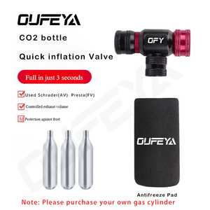 Xe đạp mini máy bơm không khí đường xe đạp lốp xe chu kỳ 16G CO2 Inflator Xe Đạp Xe Đạp Schrader Presta van CO2 máy bơm không khí - Product Image 2