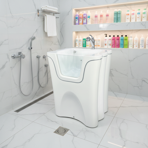 Vasca da Bagno Elettrica in Acrilico con Ozono Deodorante Ecologica per Cani di Piccola Taglia - Multiuso per Bagno e Clinica Veterinaria - Product Image 1