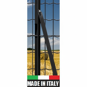 Poste de Soporte para Cerca en Forma de 'L' de Hierro Recubierto de Plástico Antracita de 120 cm de Altura - Product Image 1