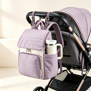 <span class=keywords><strong>Sac</strong></span> à dos à <span class=keywords><strong>langer</strong></span> grande capacité avec poche pour biberon, résistant à l'eau, en polyester, tendance, fermeture éclair, garantie à vie, pour maman, papa, fille - Product Image 3