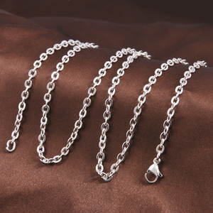 Rose gold plated sterling silver necklace with thin cable chain and polished finish