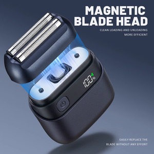 Rasoir électrique portable à affichage numérique, lavable à l'eau, magnétique, <span class=keywords><strong>mini</strong></span> rasoir à double lame, <span class=keywords><strong>mini</strong></span> rasoir carré - Product Image 2