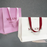 Sac en papier personnalisé de luxe avec logo, dorure à chaud, gaufrage mat, laminé, recyclable, fermeture magnétique, grand et moyen, blanc, pour cadeaux