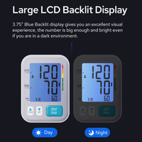 TRANSTEK Ultra-mince et léger grand écran LCD numérique automatique Bluetooth moniteur de mesure de la pression artérielle bras Machine de Test BP