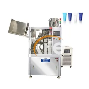 Automatic soft plastic cleaning foam filled aluminum tube filling sealer hand cream face cream toothpaste filling equipment