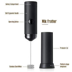 Vente chaude Nouveau Design 2 Fouets Noir Électronique Café Au Lait Frother Mixer Pour Le Ménage À main Mousseur À Lait Avec Support - Product Image 2
